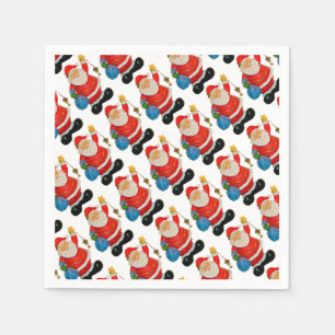 Funny Santa Claus Pattern Christmas Party Paper Napkins