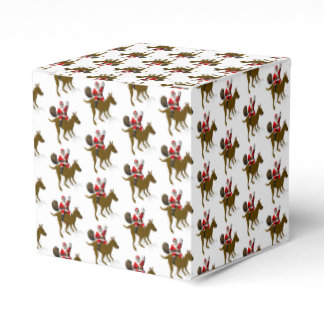 Funny Santa Claus Riding A Kangaroo Favor Boxes