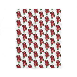 Funny Santa Claus Strawberry Farmer Fleece Blanket