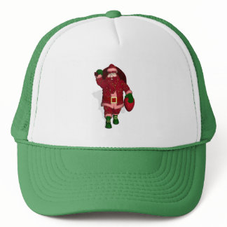Funny Santa Claus Strawberry Farmer Trucker Hat