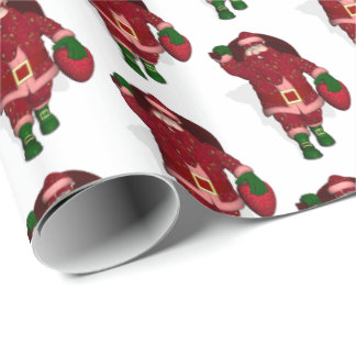 Funny Santa Claus Strawberry Farmer Wrapping Paper