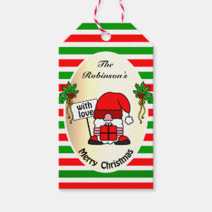 Funny Santa Claus Traditional Colored Christmas Gift Tags