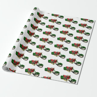Funny Santa Claus' Trike Wrapping Paper