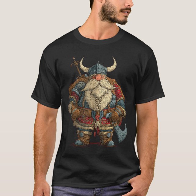 Funny Santa Claus Viking Costume For Boys And Girl T-Shirt (Front)