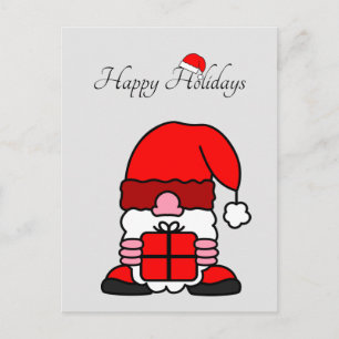 Funny Santa Claus with Too Big Hat Christmas Humor Postcard