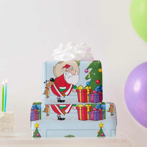 Funny Santa Claus Wrapping Paper