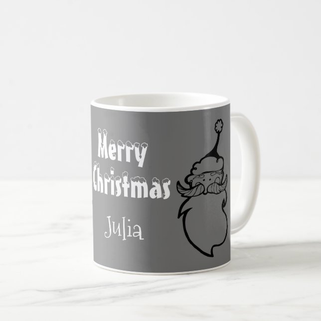 Funny Santa Cookies Whimsical Magical Snow Xmas  Coffee Mug (Front Right)