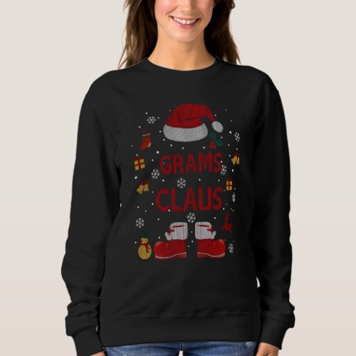 Funny Santa Costume Grams Claus Xmas Pyjama Sweatshirt