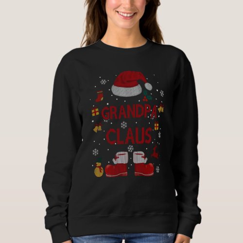 Funny Santa Costume Grandpa Claus Xmas Pyjama Sweatshirt