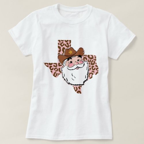 Funny Santa Cowboy Texas Christmas T_Shirt