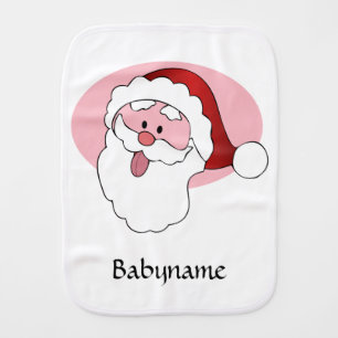 Funny Santa custom burp cloth