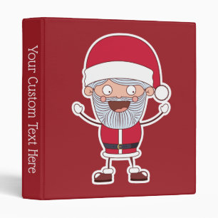 Funny santa custom text binders