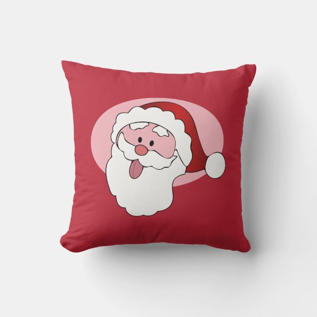 Funny Santa custom throw pillow (Front)