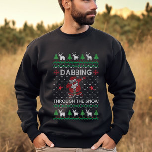 Funny Santa Dabbing Ugly Christmas  Sweatshirt
