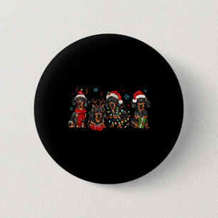 Funny Santa Dachshund Christmas Dachshund Dog Love Button