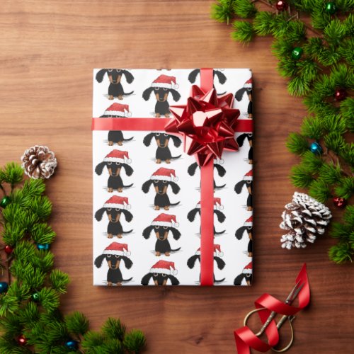Funny Santa Dachshunds Cute Wiener Dog Christmas Wrapping Paper
