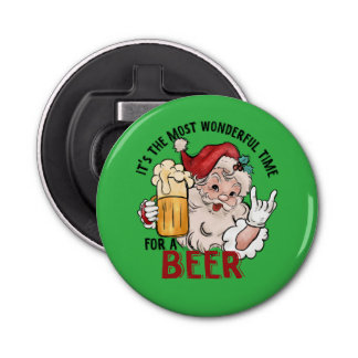 Funny Santa design for Christmas Bottle Opener