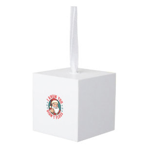 Funny Santa Didn't Floss Christmas Dentist Cube Ornament