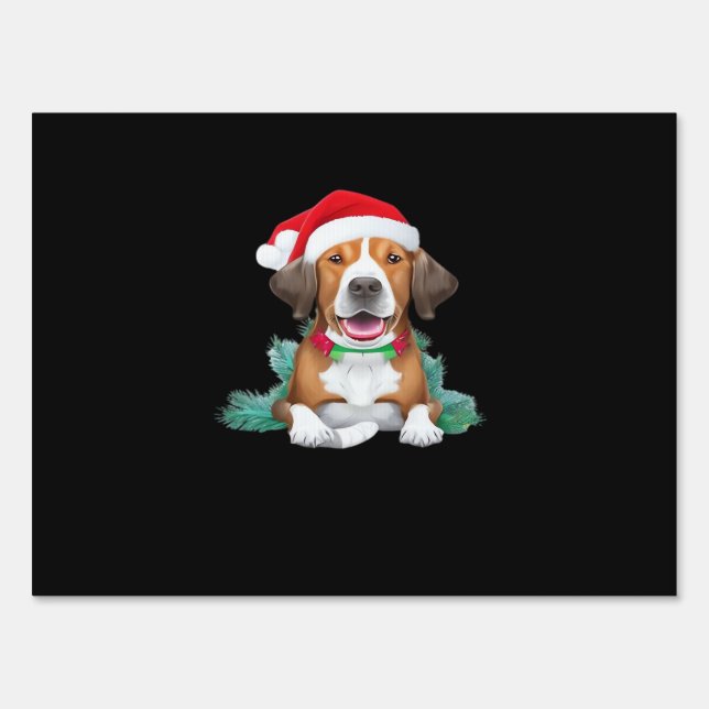 Funny santa dog Oversized T-Shirt Sign (Front)