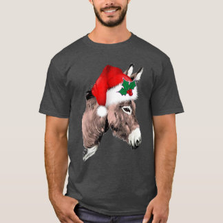 Funny Santa Donkey Christmas Xmas Holiday T-Shirt