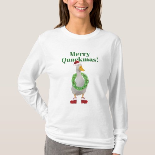 Funny Santa Duck Merry Quackmas T_Shirt