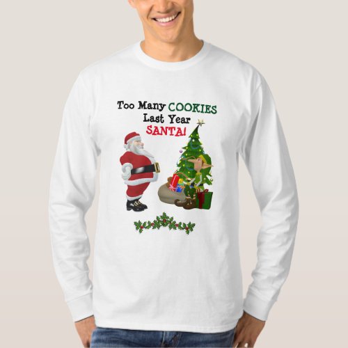 Funny Santa Elf Mens Christmas T_Shirt