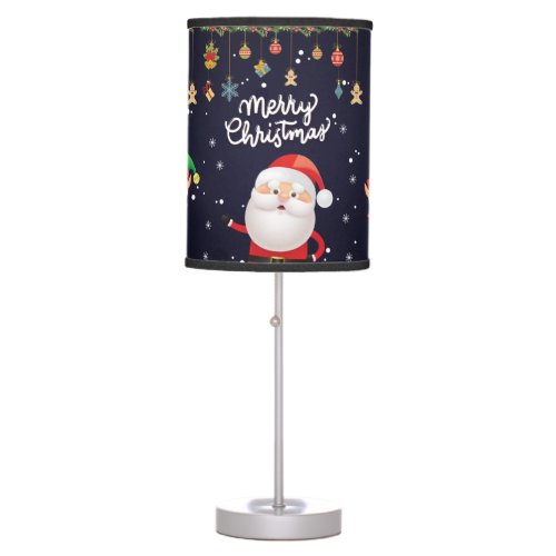 Funny Santa Elf Reindeer Merry Christmas 2022 Table Lamp