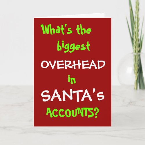 Funny Santa Financial Accounting Christmas Holiday Card