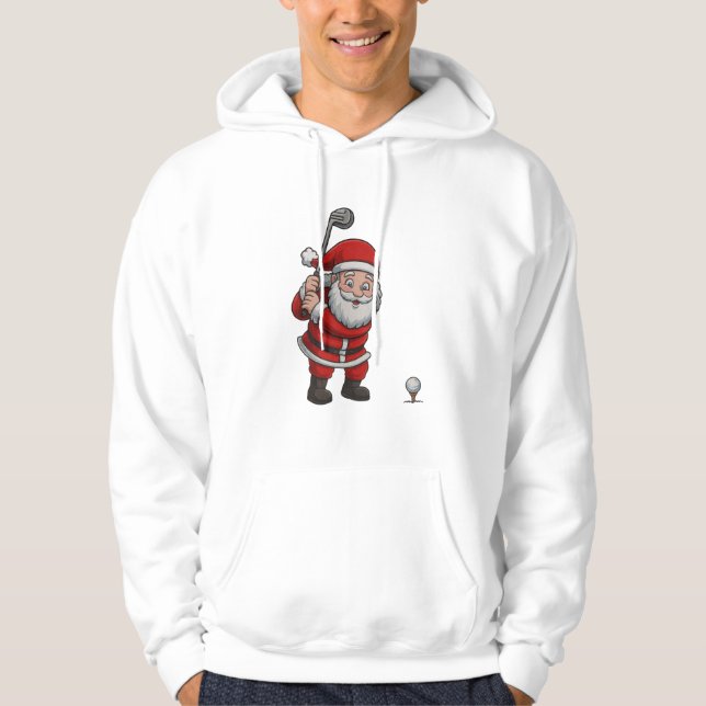 Funny Santa Golf – Christmas Golf Gift  Hoodie (Front)