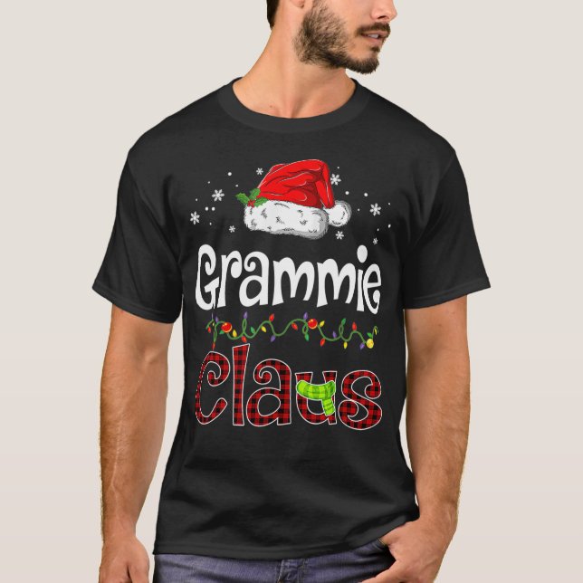 Funny Santa Grammie Claus Christmas Pajama Family  T-Shirt (Front)