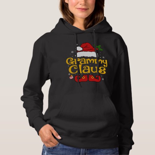 Funny Santa Grammy Claus Christmas Matching Family Hoodie