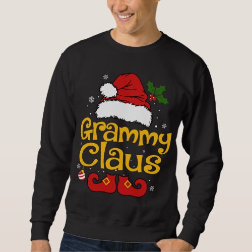 Funny Santa Grammy Claus Christmas Matching Family Sweatshirt