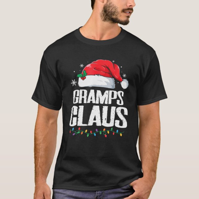Funny Santa Gramps Claus Christmas Matching Family T-Shirt (Front)