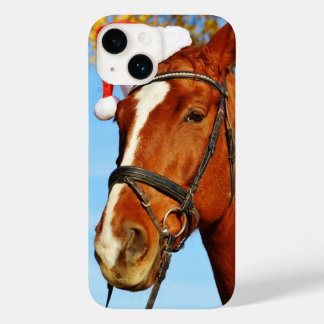Funny Santa Hat Horse Christmas Case-Mate iPhone 14 Case