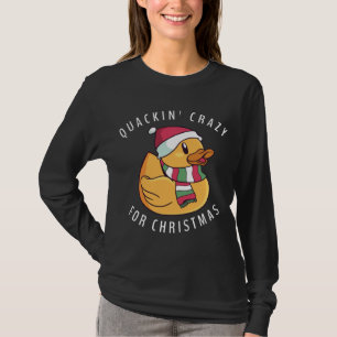 Funny Santa Hat Rubber Duck Christmas Pun T-Shirt