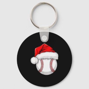 Funny Santa Hat Xmas Srt Lover Christmas Baseball Keychain