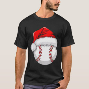 Funny Santa Hat Xmas Srt Lover Christmas Baseball  T-Shirt