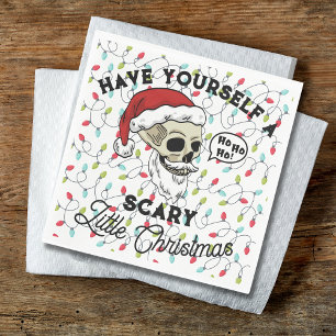 Funny Santa Have Yourself a Scary Little Christmas Napkins