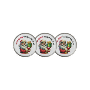 Funny Santa Holiday Golf Ball Marker