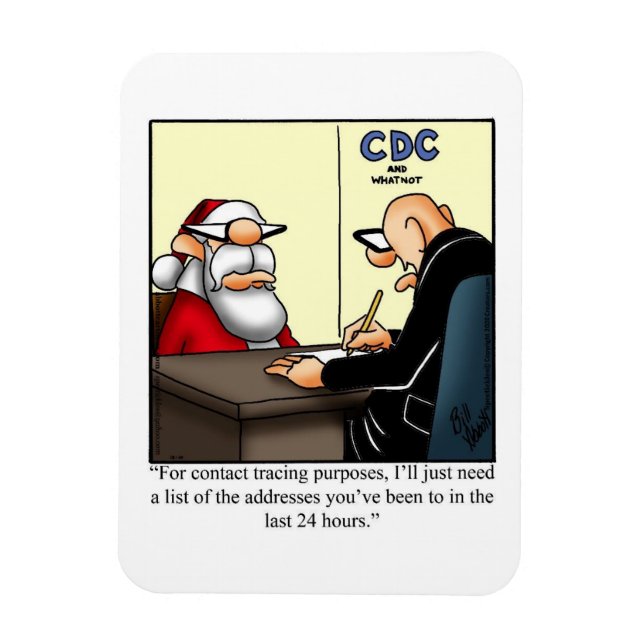 Funny Santa Humor Magnet Gift (Vertical)
