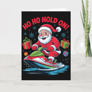 Funny Santa Jet Skiing Lover Christmas Xmas Pajama Card