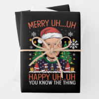 Funny Santa Joe Biden Merry Uh Uh Christmas Ugly