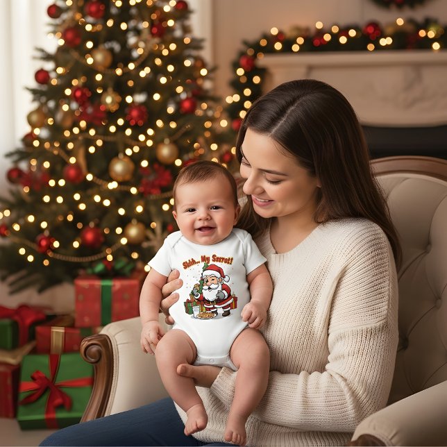 Funny Santa Kids Jersey | Cookie Thief Christmas O Baby Bodysuit (Creator Uploaded)