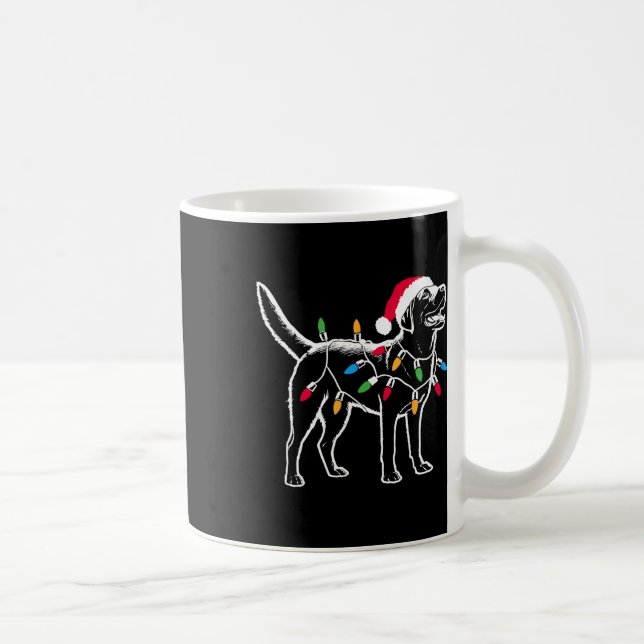 Funny Santa Labrador Retriever Christmas Lights Do Coffee Mug (Right)