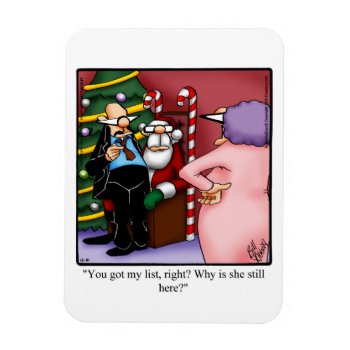 Funny Santa List Humor Magnet Gift by Spectickles at Zazzle
