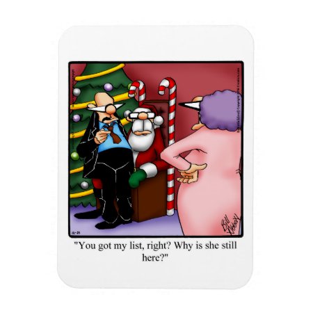 Funny Santa List Humor Magnet Gift