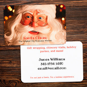 Funny Santa Mischievous Grin Business Card