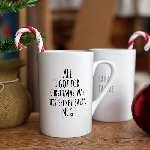 Funny Santa Misspelled Christmas Personalized Bone China Mug