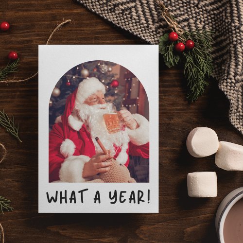 Funny Santa Most Wonderful Time Beer Christmas Holiday Postcard