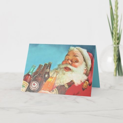 Funny Santa Needs An Intervention Vintage X_mas Holiday Card